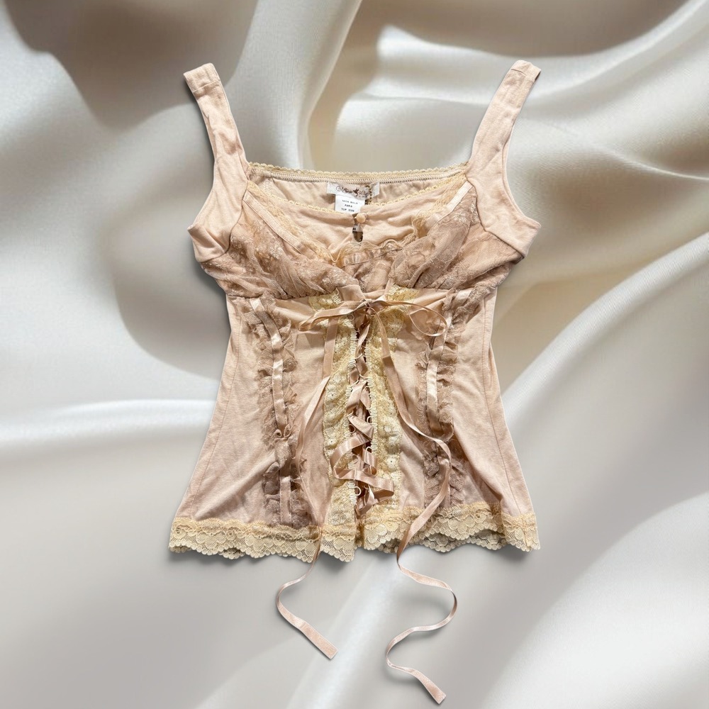 NWT Nana Baila Paris Made in France Lace Corset Top